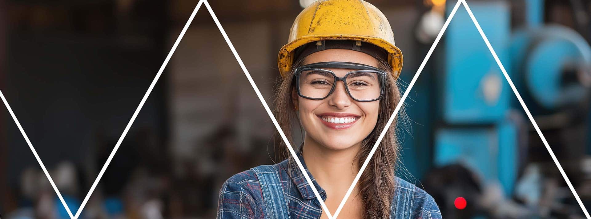 Worker wearing a yellow hard hat in the workplace Worker wearing a yellow hard hat in the workplace.