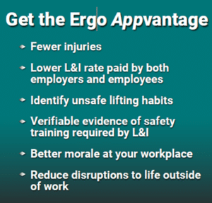 ErgoApp benefits graphic ErgoApp benefits graphic.